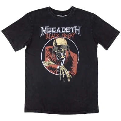 Image of Paradiso Clothing Megadeth Blood BATH Stone Print Tshirt, Size: Medium, Charcoal