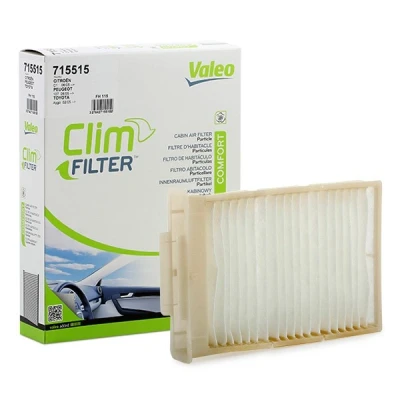Image of 6447TT Pollen Filter VALEO CLIMFILTER COMFORT 715515 Particulate 220mm 167mm 20mm CITROËN: C1 I, PEUGEOT: 107 Hatchback, TOYOTA: Aygo