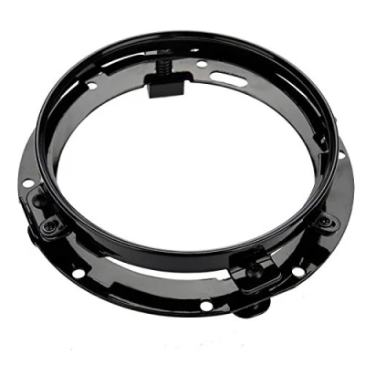 Image of 7 Inch Headlight Mounting Bracket Round Bracket, Motorcycle Fork Replacement For Wrangler 2007 2016(Black)