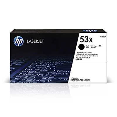 Image of HP 53X Q7553X 1 x Black Toner cartridge High Yield For LaserJet M2727nf MFP, M2727nfs P2014, P2014n, P2015, P2015d, P2015dn, P2015n, P2015x