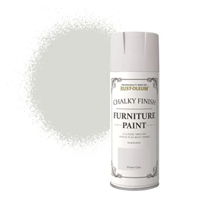 Image of Rust Oleum 400ml Chalky Finish Furniture Spray Paint Winter Grey