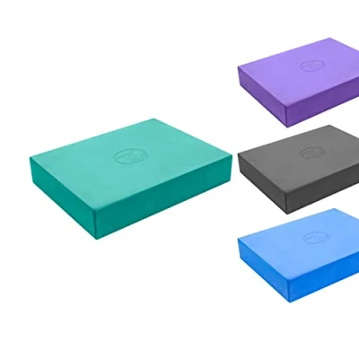 Image of Fitness Mad Pilates Block, Eco Friendly EVA Sitting Block for &amp; Home Workouts, Support Various Postures, Blue, 35cm x 25cm 60mm (Teal)