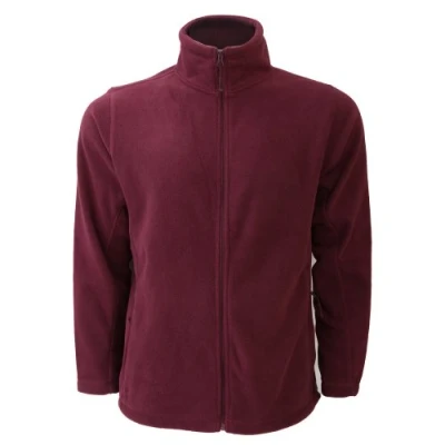 Image of Russell Athletic Mens Full Zip Outdoor Fleece Jacket (Burgundy) Size 4XL