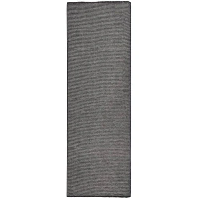 Image of vidaXL Outdoor Flatweave Rug 80x250 cm Grey