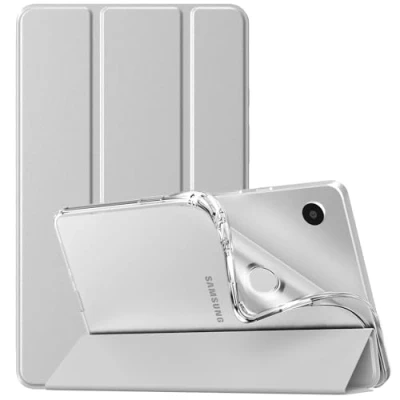 Image of TiMOVO for Samsung Galaxy Tab A9 Case 8.7 Inch 2023, Slim Soft TPU Translucent Frosted Back Protective Cover All New 8.7&quot; Tablet SM X110/X115/X117, Silver Gray