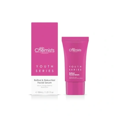Image of skinChemists Retinol Bakuchiol Facial Serum with Hyaluronic Acid for Face Advanced Anti Aging Formula Improve Fine Lines and Wrinkles