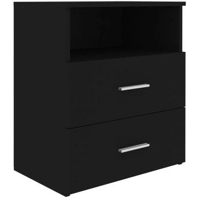 Image of vidaXL Bed Cabinet Black 50x32x60 cm