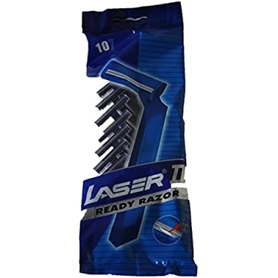 Image of Laser Twin II Disposable razor Ready pack of 10 Razors With Double Blades