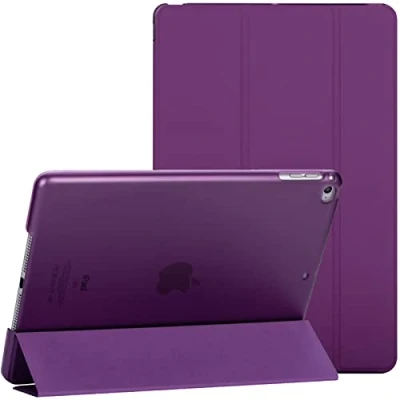 Image of For Apple iPad Mini 1/2/3 Smart Magnetic Stand Case with Automatic Wake/Sleep (Purple)