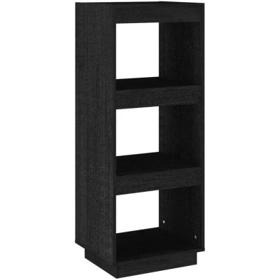 Image of vidaXL Book Cabinet/Room Divider Black 40x35x103 cm Solid Pinewood