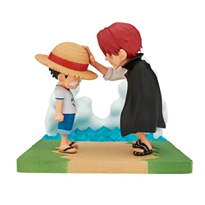 Image of Banpresto ONE Piece Monkey.D.Luffy &amp; Shanks Figurine WCF Log Stories 7cm