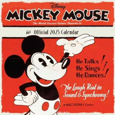 Image of 2025 Calendar Disney Mickey Mouse Classic Month to View Square Official Product: Original Danilo Kalender [Mehrsprachig] [Kalender]