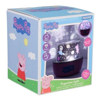 Image of Paladone Peppa Pig Projection Light Officially Licensed Projector Lamp with Sounds &amp; Interchangeable Scenes, 4 Modes, Bedtime Soothing Night