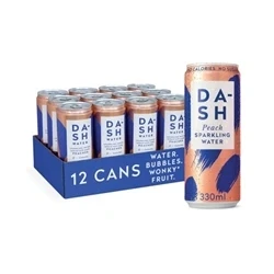 Image of Dash Peach Sparkling Water 330ml (Pack of 12) DBL004