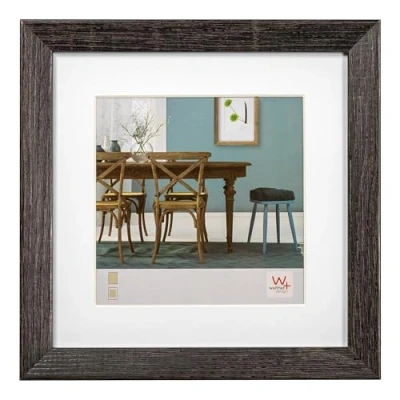 Image of walther Design Picture Frame Dark Grey 20 x cm with PassepArtout, Fiorito Wooden EF220D