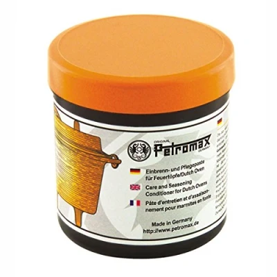 Image of Petromax Care Paste for Dutch Oven, 250ml Natural Nourishing Cast and Wrought Iron, Food Grade, Rust Resistant, 7.3cm Diameter, 7.8cm Height, 200g