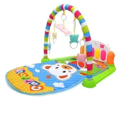 Image of PNJB Baby Play Carpet, Educational Mat, Crawling Activity Light Up Piano, Gym Mat With Detachable Toys, Foldable Sensory Toy