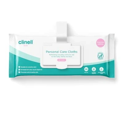 Image of Carell Personal Care Wipes Pack of 1 40 Dermatologically Tested, Rinse Free, Multi Purpose, Cleansing Ideal for Patient Use White