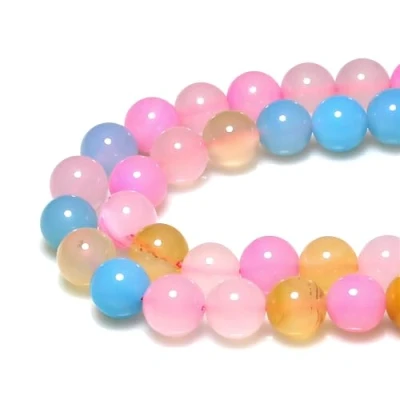 Image of JarTc Natural Round Multicolor Morgan Agate Spacer Beads for DIY Jewellery Making Bracelet Necklace 15“ (10mm)