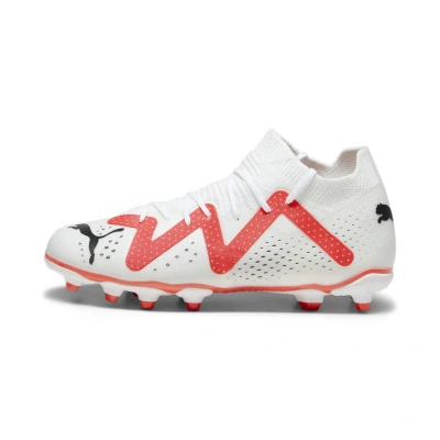 Image of PUMA Future Match Fg/Ag Jr Soccer Shoe, White Black Fire Orchid, 1 UK
