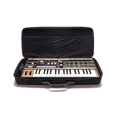 Image of Analog Cases Pulse case for Korg MicroKorg/MicroKorg XL+ or comparable Synthesizers (Transport Made of Durable, Molded EVA/Nylon, First Class Handle), Black