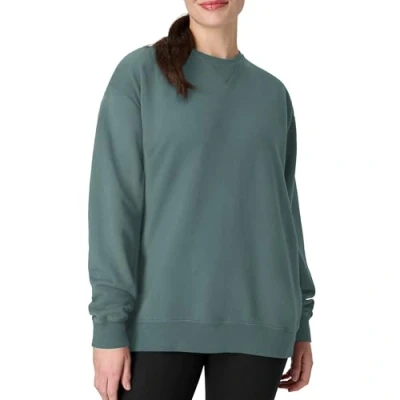 Image of Hanes Men&#039;s Originals Fleece, Garment Dyed Pullover, Crewneck Sweatshirts, Cypress Green, Medium