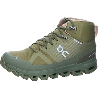 Image of On Women&#039;s Cloudrock Waterproof 1 Sneaker, Green, 9 UK