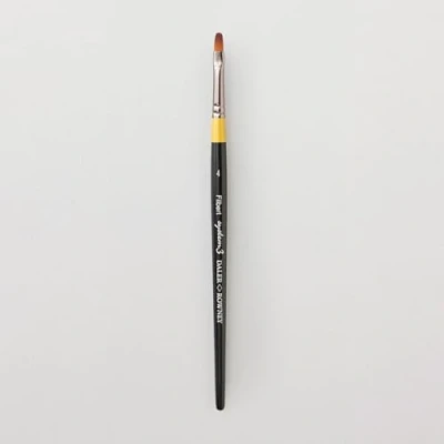 Image of Daler Rowney System3 Acrylic Brush, Synthetic Hair, Short Handle, Filbert, 4