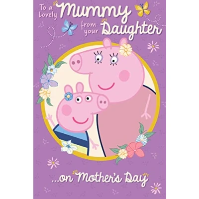 Image of Danilo Promotions Official Peppa Pig Mother&#039;s Day from Your Daughter Card