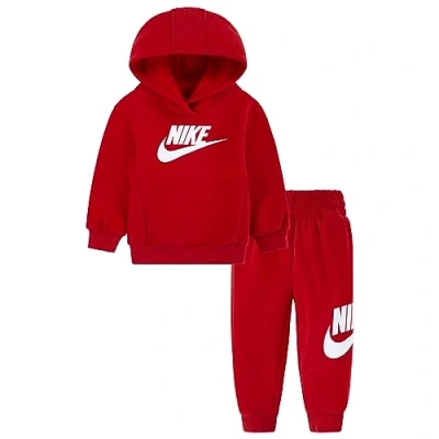 Image of NIKE Unisex Baby Club Fleece TRACK_SUIT, Red/White, 12 Months EU