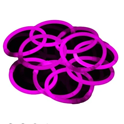 Image of The 100 Pack Premium Glowhouse Glow Stick Bracelets Individual Colours (Pink)