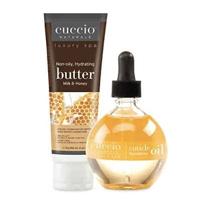Image of CUCCIO Milk and Honey Hydration Essentials 73ml Cuticle Oil &amp; 4oz Butter