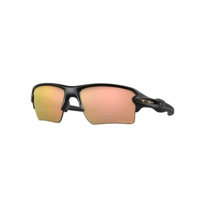 Image of Oakley Man OO9188 Flak 2.0 XL 9188B3 Sunglasses Plastic Black PRIZM Rose Gold Polarized Squat