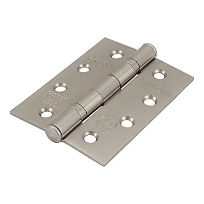 Image of 4x TIMCO Grade 11 Fire Door Hinges Satin Nickel 334555