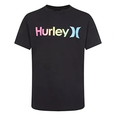 Image of Hurley Boy&#039;s Hrlb One Tee T Shirt, Black/Multi, 12 Years