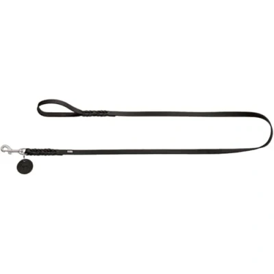 Image of HUNTER Leash Solid Education, 16/100 Soft genuine cow leather, black