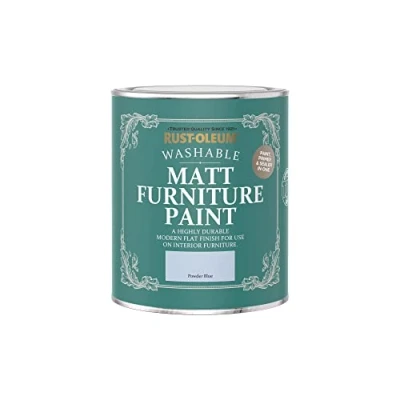 Image of Rust Oleum Light Blue Furniture Paint in Matt Finish Powder 750ml