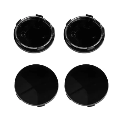 Image of GroveEss 4PCS Car Hub Centre Caps,60mm Wheel Hubcaps,Durable Center Cover Replacements for Auto Universal Caps(Black)