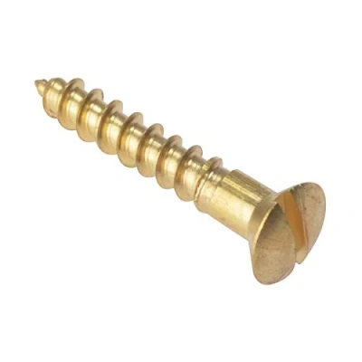 Image of Forgefix RAH18BR Solid Brass Raised Head Slotted Wood Screw
