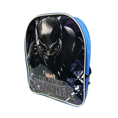 Image of Children&#039;s Character Junior Backpack School Bag with Mesh Side Pocket (Black Panther)
