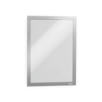 Image of Durable DURAFRAME Self Adhesive Magnetic Frame A4 Format In Dark Silver Pack of 1 Frames Document for Professional Internal Signage