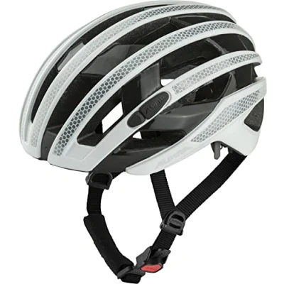Image of ALPINA Unisex Adults, RAVEL REFLECTIVE cycling helmet, white gloss, 55 59 cm