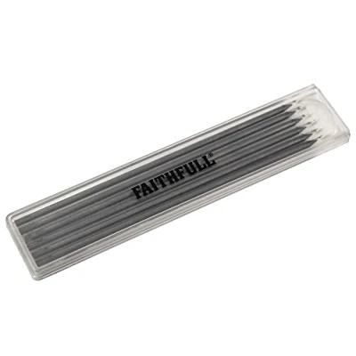 Image of Faithfull FAICPLRRFILB Pencil Marking Set Refill Pack Black x 6