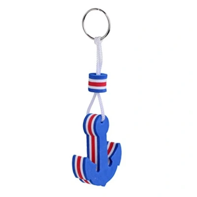 Image of MagiDeal Marine Outboard Floating Keyring Sailing Kayak Fishing Ship, Buoy, Dolphin, Surfboard and Anchor Shaped Blue,