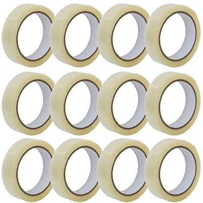 Image of Coselena 12 Pack Cellotape Roll 24mm x 66m Heavy Duty Sticky Packaging Tape Easy to Use Crystal Clear Parcel Ideal Packing for Dispenser, Gun &amp; Cardboard Boxes Moving