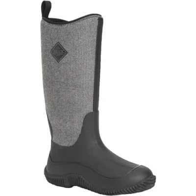 Image of Muck Boots Women&#039;s Hale Pull On Waterproof Wellington Boot, Black Herringbone, 9