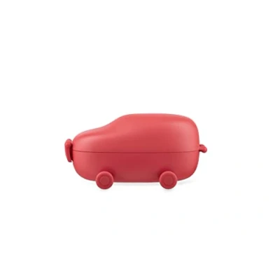 Image of Sakura Adachi SA06 R Two Compartment Snack Box in thermoplastic Resin, red, Polyurethane, Light Blue