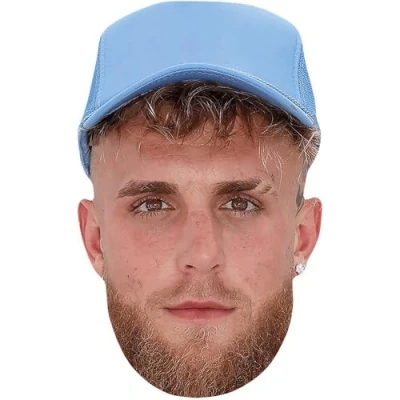 Image of Jake Paul (Cap) Celebrity Mask, Flat Card Face, Fancy Dress Mask