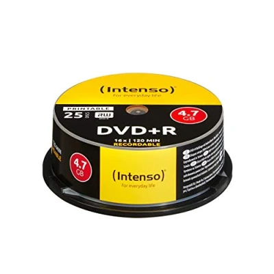 Image of Intenso 4811154 DVD+R 16x Printable 25 Pack Cakebox