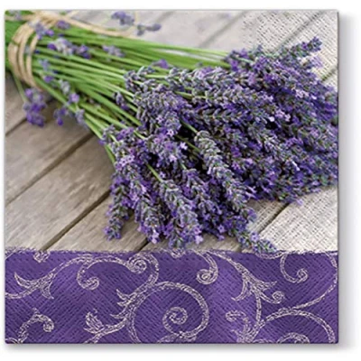 Image of Lavender in The Country Decoupage Paper Napkins Quality Decorative Serviettes 33cm x (Pack of 20)